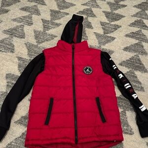 Jordan Puffer Vest with Black Sleeves